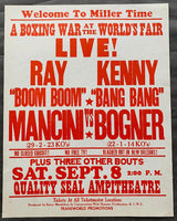 MANCINI, RAY "BOOM BOOM"-KENNY BOGNER ON SITE POSTER (1984)