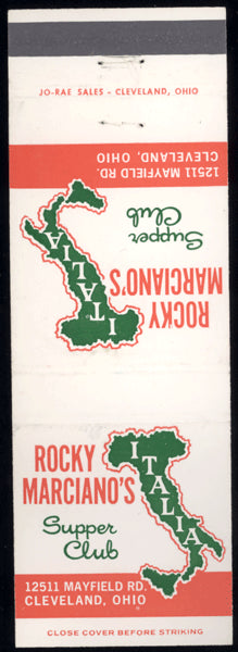 MARCIANO, ROCKY SUPPER CLUB MATCHBOOK