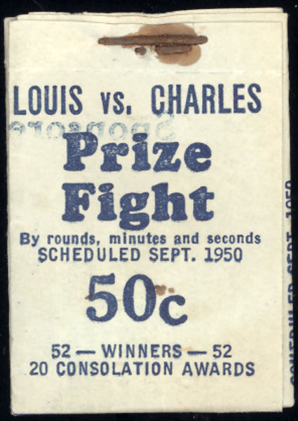 LOUIS, JOE-EZZARD CHARLES SOUVENIR MATCHES (1950)