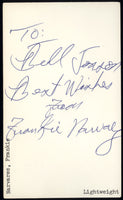 NARVAREZ, FRANKIE SIGNED INDEX CARD