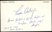 GILROY, FREDDIE SIGNED INDEX CARD