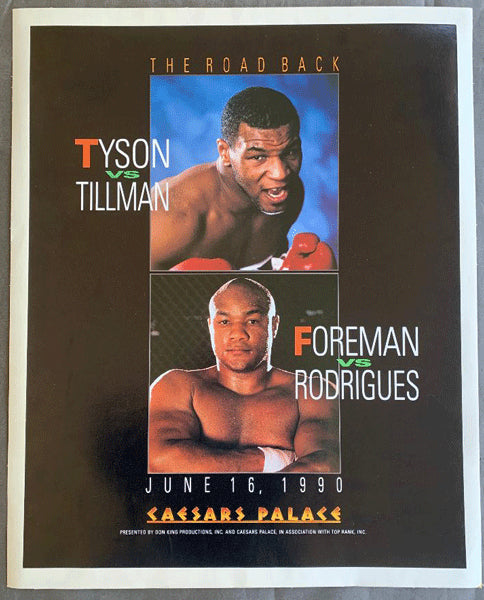 TYSON, MIKE-HENRY TILLMAN & GEORGE FOREMAN-ADILSON RODRIGUES ON SITE POSTER (1990)