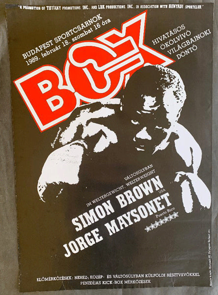 BROWN, SIMON-JORGE MAYSONET ON SITE POSTER (1989-SIGNED BY SIMON BROWN)