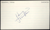 FAMECHON, JOHNNY SIGNED INDEX CARD