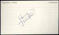 FAMECHON, JOHNNY SIGNED INDEX CARD