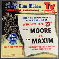 MOORE, ARCHIE-JOEY MAXIM PABST BLUE RIBBON ADVERTISING POSTER (1954)