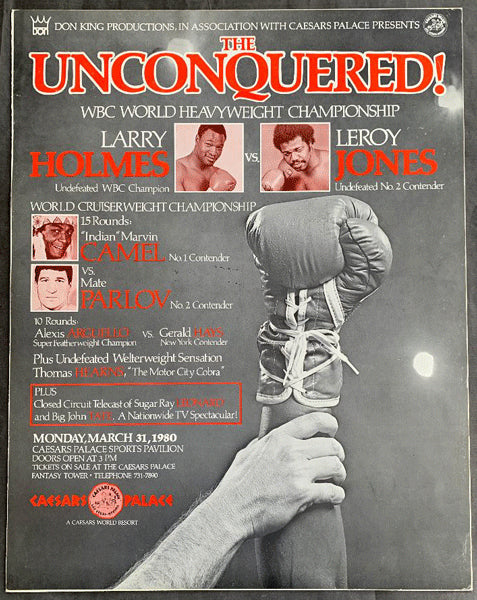 HOLMES, LARRY-LEROY JONES & ALEXIS ARGUELLO-GERALD HAYS ON SITE POSTER (1980)