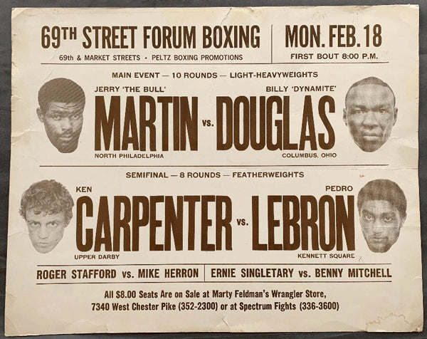MARTIN, JERRY "THE BULL"-BILLY "DYNAMITE" DOUGLAS ON SITE POSTER (1980)