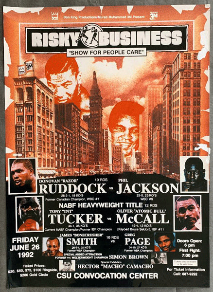 RUDDOCK, DONOVAN "RAZOR"-PHIL JACKSON ON SITE POSTER (1992)