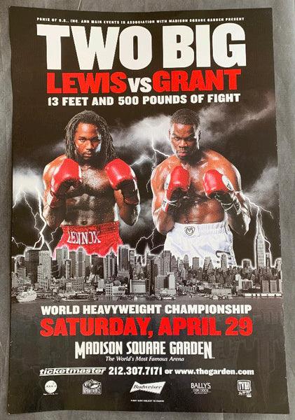 LEWIS, LENNOX-MICHAEL GRANT ON SITE POSTER (2000)