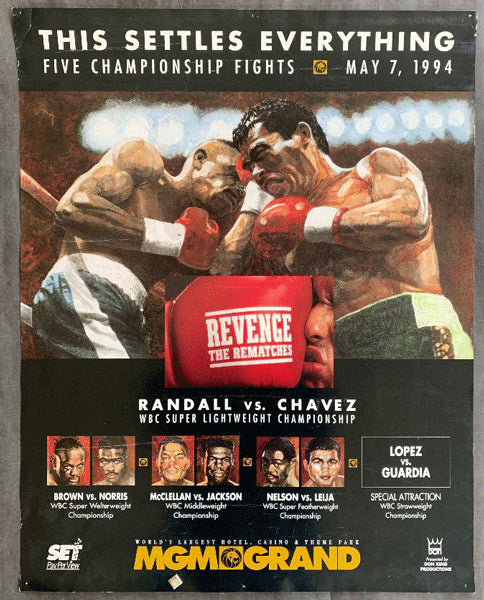 CHAVEZ, JULIO CESAR-FRANKIE RANDALL II & MCCLELLAN-JACKSON ON SITE POSTER (1994)