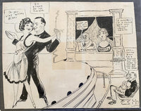 LEONARD, BENNY ORIGINAL CARTOON ART (CIRCA 1924)