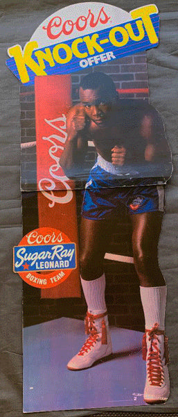 LEONARD, SUGAR RAY COORS ADVERTISING STANDEE (LARGE)