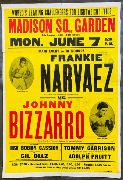 BIZZARRO, JOHNNY-FRANKIE NARVAEZ & BOBBY CASSIDY-GIL DIAZ ON SITE POSTER (1965)