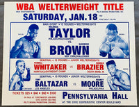 TAYLOR, MELDRICK-GLENWOOD BROWN & PERNELL WHITAKER-HAROLD BRAZIER ON SITE POSTER (1992)