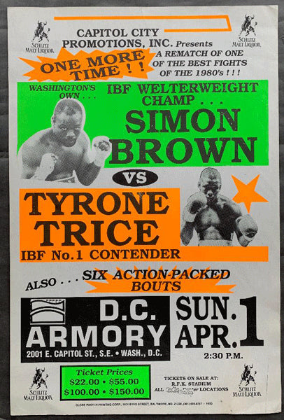 BROWN, SIMON-TYRONE TRICE ON SITE POSTER (1990)