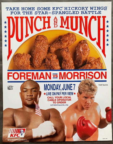 FOREMAN, GEORGE-TOMMY MORRISON KFC ADVERTISING POSTER (1993)