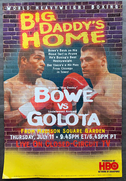 BOWE, RIDDICK-ANDREW GOLOTA I CLOSED CIRCUIT POSTER (1996)