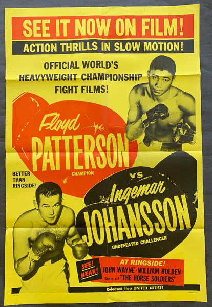 JOHANSSON, INGEMAR-FLOYD PATTERSON I FIGHT FILM POSTER (1959)