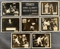 CORBETT, JAMES J. IN THE EYE OF DEATH MOVIE LOBBY CARD SET OF 8  (1919)