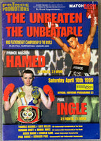 HAMED, PRINCE NASEEM-PAUL INGLE & THOMAS HEARNS-NATE MILLER OFFICIAL PROGRAM (1999)