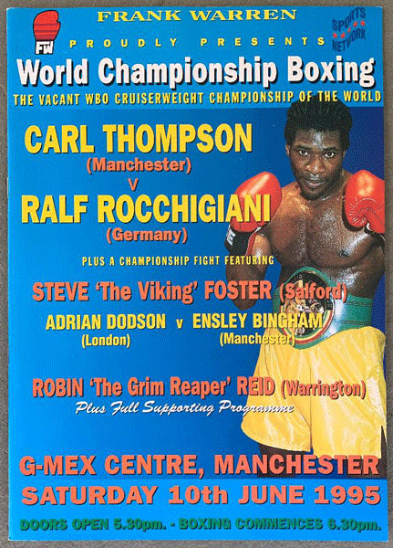 ROCCHIGIANI, RALF-CARL THOMPSON OFFICIAL PROGRAM (1995)