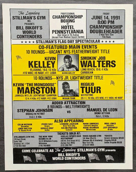 KELLEY, KEVIN-JOB WALTERS ON SITE POSTER (1991-NY FEATHER TITLE)