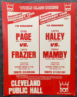 PAGE, GREG-LARRY FRAZIER & LEROY HALEY-SAOUL MAMBY ON SITE POSTER (1983)