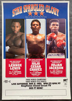 LEWIS, LENNOX-TONY TUCKER & JULIO CESAR CHAVEZ-TERRENCE ALI CLOSED CIRCUIT POSTER (1993)