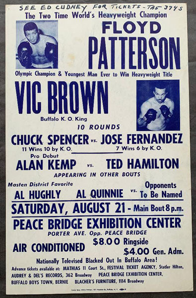 PATTERSON, FLOYD-VIC BROWN ON SITE POSTER (1971)