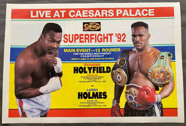 HOLYFIELD, EVANDER-LARRY HOLMES SOUVENIR POSTER (1992)