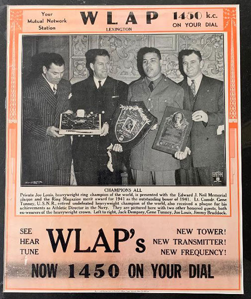 LOUIS, JOE-GENE TUNNEY-JACK DEMPSEY-JIM BRADDOCK DISPATCH PHOTO POSTER (1941)