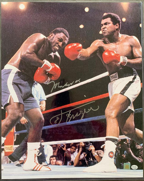 ALI, MUHAMMAD & JOE FRAZIER SIGNED LARGE FORMAT PHOTO (THRILLA IN MANILA-ONLINE AUTHENTICS)