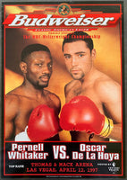 DE LA HOYA, OSCAR-PERNELL WHITAKER BUDWEISER ADVERTISING POSTER (1997)