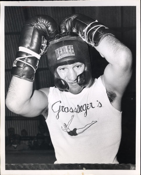 MARCIANO, ROCKY WIRE PHOTO (1953-TRAINING FOR LA STARZA)