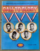 HOLYFIELD, EVANDER & PERNELL WHITAKER & MELDRICK TAYLOR PRO DEBUT OFFICIAL PROGRAM (1984)