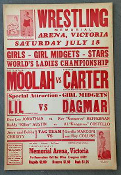 MOOLAH, FABULOUS-DOROTHY CARTER & DARLING DAGMAR-DIAMOND LIL ON SITE POSTER (1964)