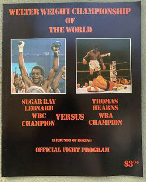 LEONARD, SUGAR RAY-THOMAS HEARNS I OFFICIAL PROGRAM (1981)