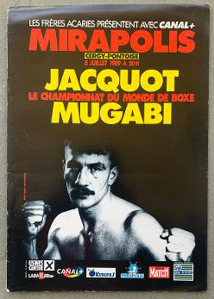 MUGABI, JOHN "THE BEAST"-RENE JACQUOT OFFICIAL PROGRAM (1989)