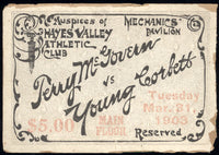 MCGOVERN, TERRY-YOUNG CORBETT II FULL TICKET (1903)