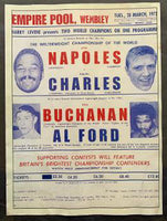 NAPOLES, JOSE-RALPH CHARLES & KEN BUCHANAN-AL FORD ON SITE POSTER (1972)