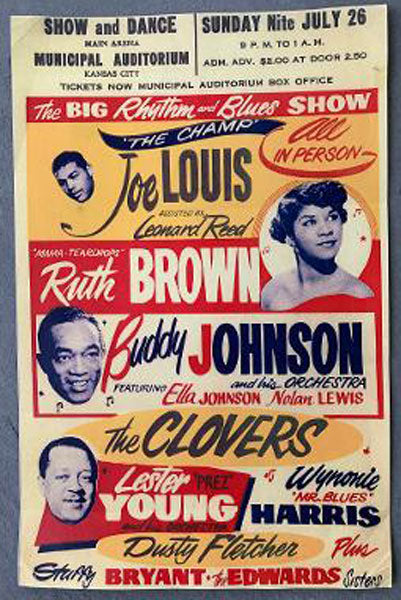 LOUIS, JOE RHYTHM & BLUES SHOW ON SITE POSTER (1953)