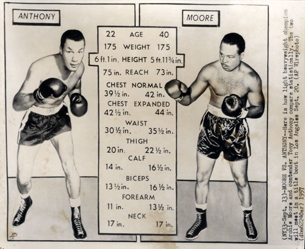 MOORE, ARCHIE-TONY ANTHONY TALE OF THE TAPE WIRE PHOTO (1957)