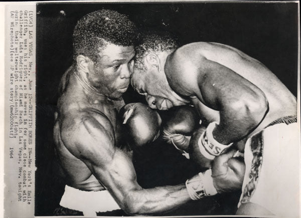 GRIFFITH, EMILE-LUIS RODRIGUEZ WIRE PHOTO (1964)