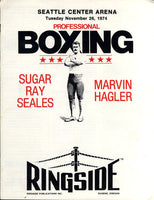 HAGLER, MARVIN-SUGAR RAY SEALES II OFFICIAL PROGRAM (1974)