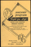 HAYWARD, STANLEY "KITTEN"-BRUCE GIBSON & LEN MATTHEWS-ALFREDO URBINA OFFICIAL PROGRAM (1960)