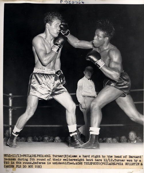 TURNER, GIL-BERNARD DOCUSEN WIRE PHOTO (5TH ROUND-1951)