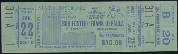 FOSTER, BOB-FRANKIE DEPAULA FULL TICKET (1969)