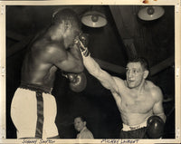 SAXTON, JOHNNY-MICKEY LAURENT WIRE PHOTO (1954-5TH ROUND)