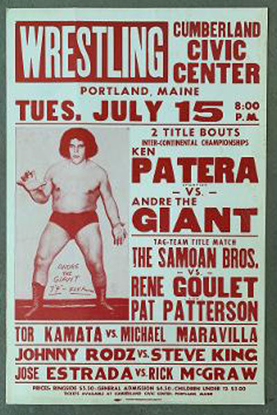 ANDRE THE GIANT-KEN PATERA ON SITE POSTER (1980)